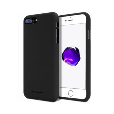iPhone 7 Plus Compatible Case Cover With Soft Feeling Jelly Silicon - Black